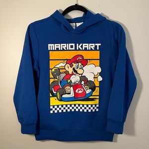 Nintendo Super Mario Bros Mario Kart Boys Hoodie Size M NWT